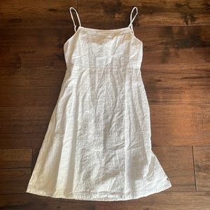 Roxy White Eyelet Strappy Tie Back Dress